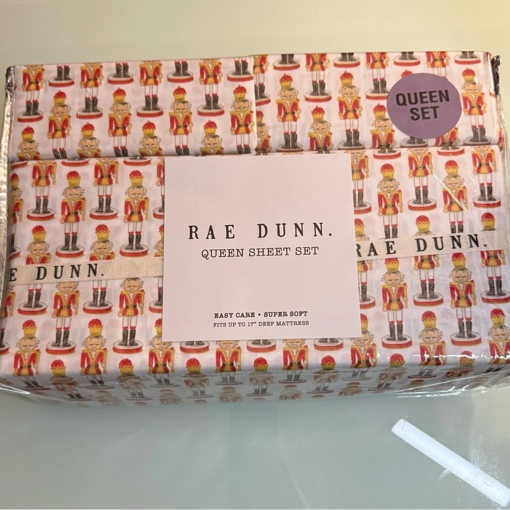 Rae Dunn Nutcracker Sheet Set | Queen | NWT